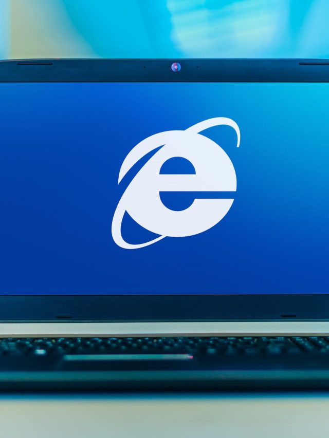 IE on laptop